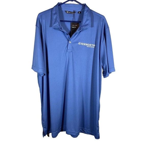 Travis Mathew Men's 2xl Golf Polo Blue New With Tags Embroidered Solid‎ NWT XXL - Picture 1 of 6